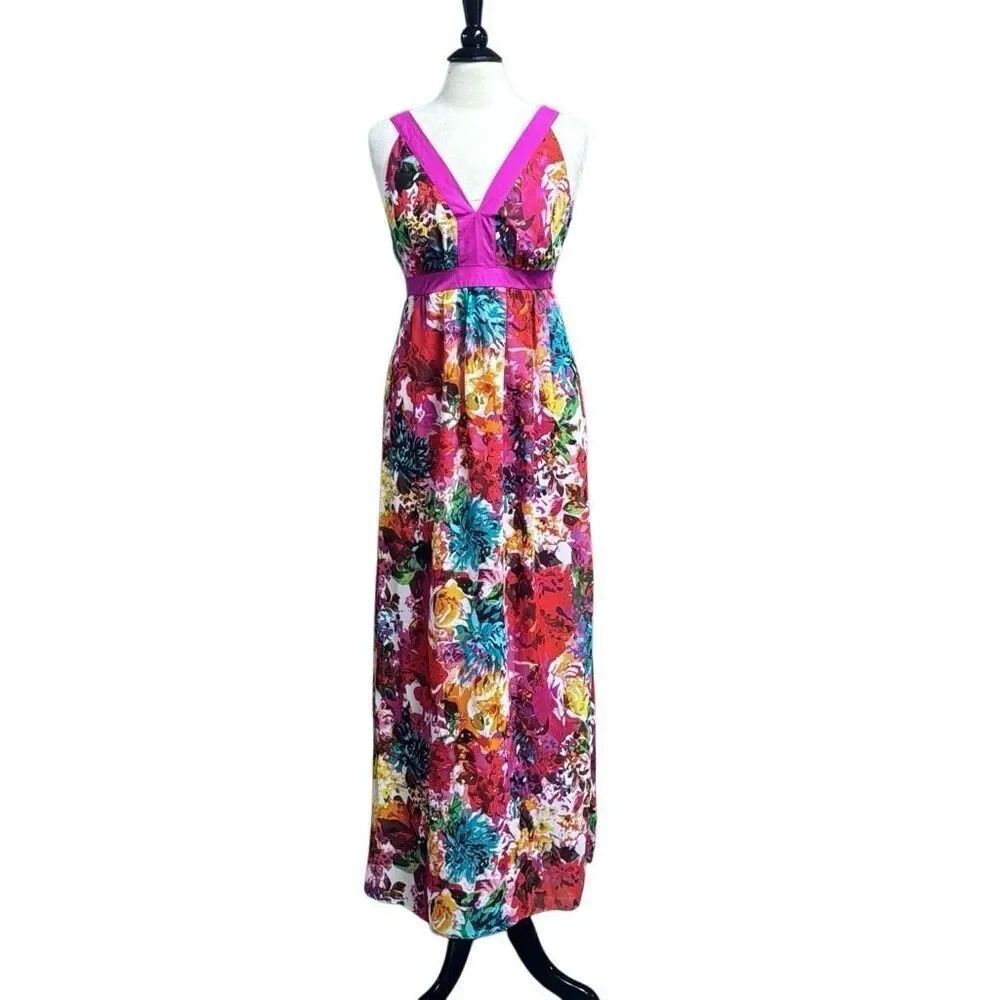 New York & Company Women’s Floral Maxi Dress Size Medium